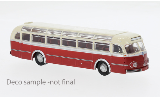 Brekina BRE50505 Mercedes O 6600 H Reisebus - hellbeige , rot 1:87