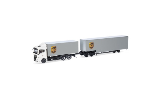Herpa 318570 MAN TGX GM Wechselkoffer-LKW mit Jumbokofferauflieger 