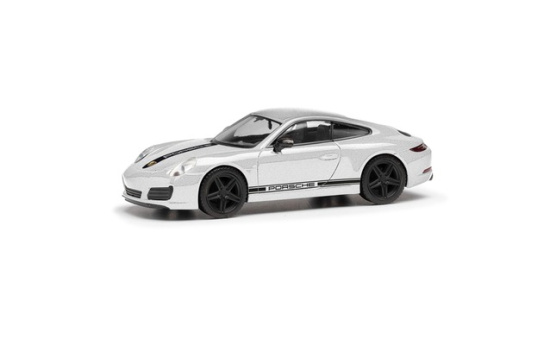 Herpa 430418 Porsche 911 (991) Carrera 4 S, silber 1:87