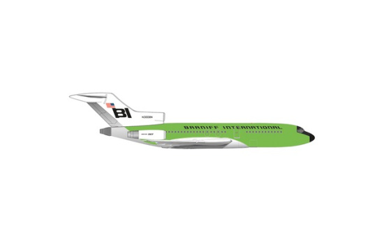 Herpa 537988 Braniff International Boeing 727-100 - solid lime green 1:500