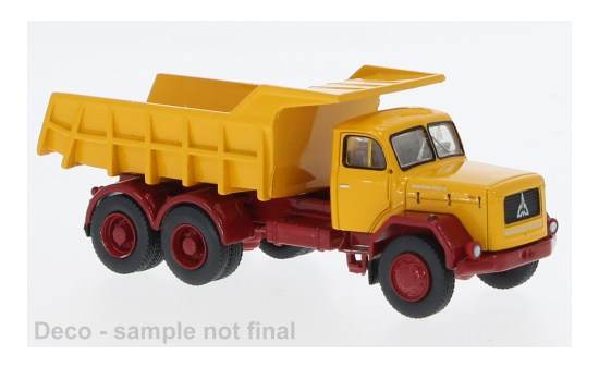 Brekina BRE83300 Magirus Jupiter Kipper - dunkelgelb , dunkelrot 1:87
