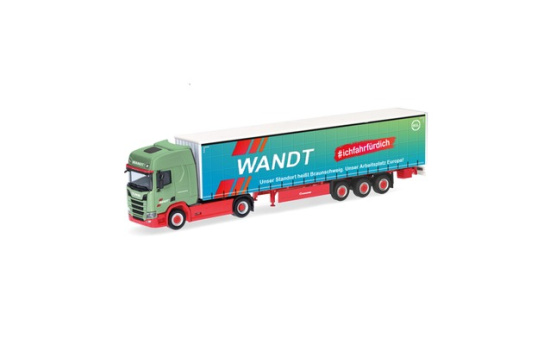 Herpa 318600 Scania CR 20 Hochdach Gardinenplanen-Sattelzug 