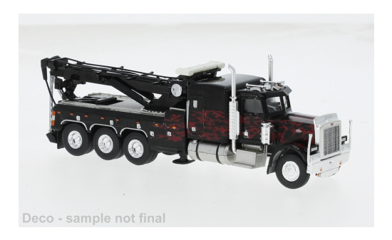 Brekina BRE86278 Peterbilt 359 Abschleppwagen - schwarz - Flames - Vorbestellung 1:87