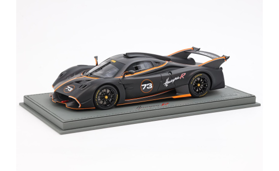 BBR P18218D Pagani Huayra R  - Matt black carbon and matt black 1:18