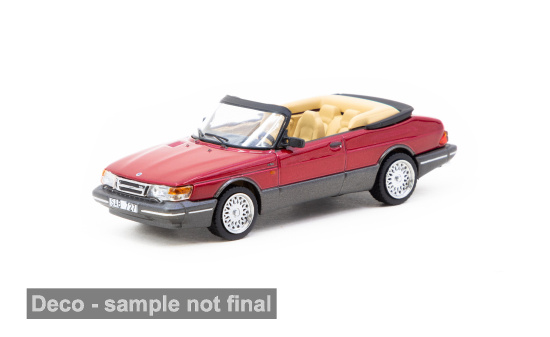 Tarmac TART64G-067-RE Saab 900 Turbo Cabriolet - rot - Vorbestellung 1:64