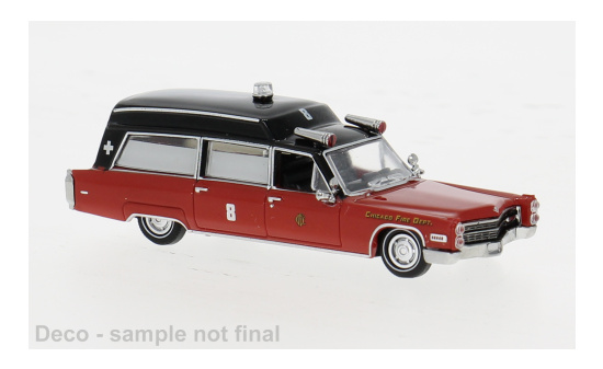 Brekina BRE19780 Cadillac Miller Meteor Ambulance - Chicago Fire Dept. 1:87