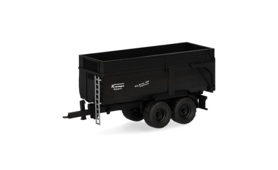 Herpa 077095 Krampe Kippmuldenanhänger BigBody 650 2achs, schwarz - Vorbestellung 1:87