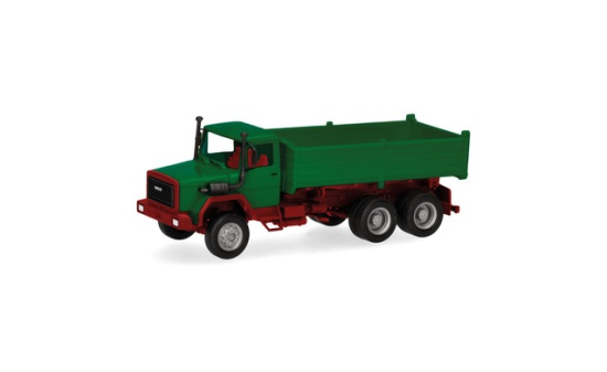 Herpa 320276 Herpa Basic: Iveco Hauber Kipp-LKW 3achs, grün - Vorbestellung 1:87