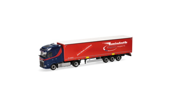 Herpa 319881 DAF XG Gardinenplanen-Sattelzug 