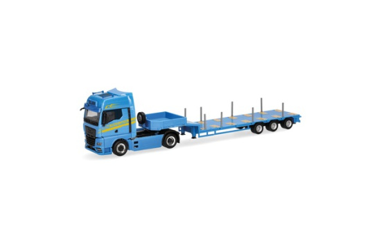Herpa 320047 MAN TGX GX Semitieflader-Sattelzug 