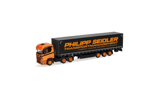 Herpa 320139 Scania CR 20 ND Gardinenplanen-Sattelzug 