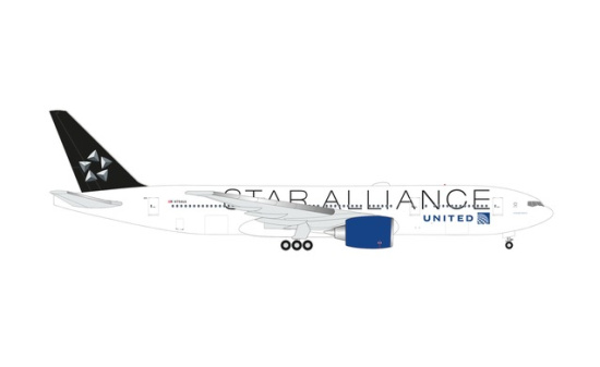 Herpa 538589 United Airlines Boeing 777-200 