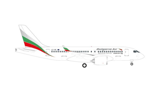 Herpa 538633 Bulgaria Air Airbus A220-100 -LZ-VIE - Vorbestellung 1:500