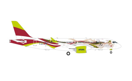 Herpa 562850 airBaltic Airbus A220-300 