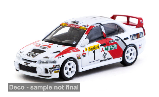 Tarmac TART64G-076-97MCR01 Mitsubishi Lancer GSR Evolution IV - weiss - Monte Carlo - T.Makinen - S.Harjanne - Vorbestellung 1:64