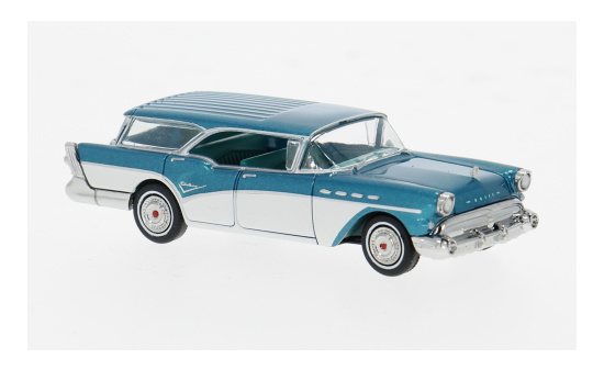 Brekina BRE18180 Buick Century Caballero - dunkeltürkis (Metallic) , weiss 1:87