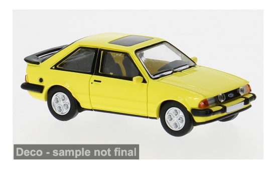 PCX87 PCX870788 Ford Escort MK III XR3i - gelb - Vorbestellung 1:87