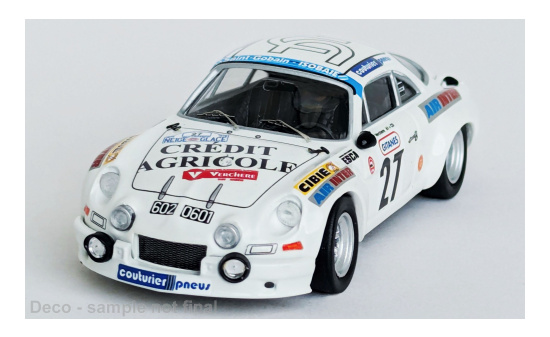Trofeu TRORR.FR98 Renault Alpine A110 - Critérium Neige et Glace - A.Verchère - M.Grasset - Vorbestellung 1:43