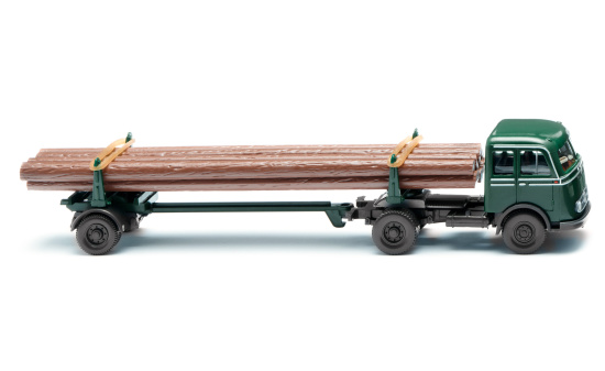 Wiking 039014 Langholztransporter (MB Pullman) - moosgrün 1:87