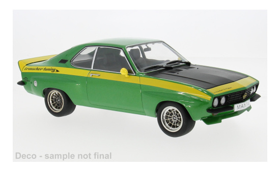 MCG MCG18425 Opel Manta A Irmscher - grün (Metallic) , gelb - Vorbestellung 1:18