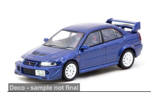 Tarmac TART64R-021-TMEB Mitsubishi Lancer Evolution VI - blau (Metallic) - Vorbestellung 1:64