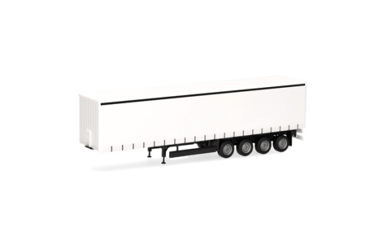 Herpa 077118 Gardinenplanenauflieger 4achs, weiß - Vorbestellung 1:87