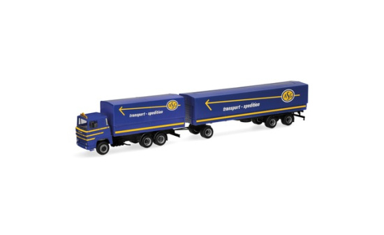 Herpa 320719 Scania 141 Planen-Hängerzug 