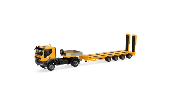 Herpa 320948 Iveco Trakker Semitieflade-Sattelzug 