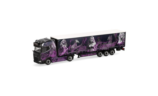 Herpa 320979 DAF XG+ Gardinenplanen-Sattelzug 