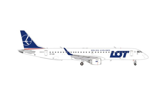 Herpa 573825 LOT Polish Airlines Embraer E195 - Vorbestellung 1:200