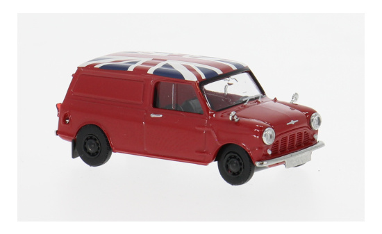 Brekina BRE15365 Austin Mini Countryman - rot - Union Jack - Vorbestellung 1:87