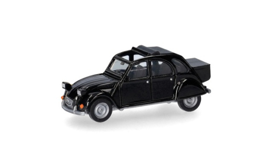 Herpa 027632-007 Citroen 2 CV mit Queue, schwarz - Vorbestellung 1:87