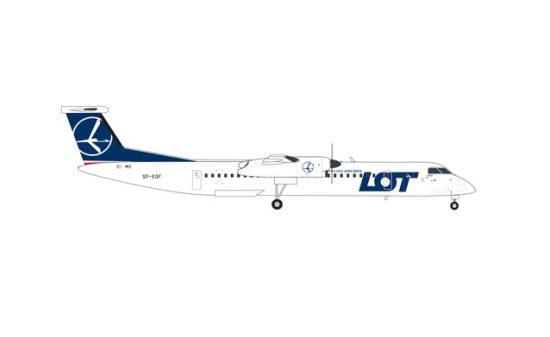 Herpa 573955 LOT Polish Airlines Bombardier Q400 - SP-EQF - Vorbestellung 1:200