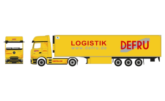 Herpa 961868 Mercedes-Benz eActros 600 ProCabin Gigaspace Kühlkoffer-Sattelzug 