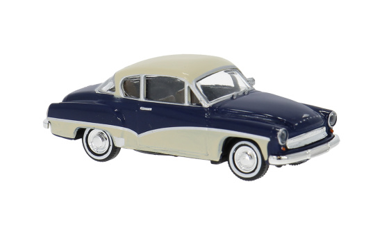 Brekina BRE27160 Wartburg 311 Coupe - dunkelblau , hellbeige 1:87