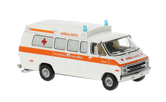 Brekina BRE18303 Dodge B 200 Ambulance - Nederlandse Rode Kruis 1:87