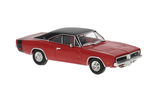 Brekina BRE18003 Dodge Charger - rot , schwarz 1:87