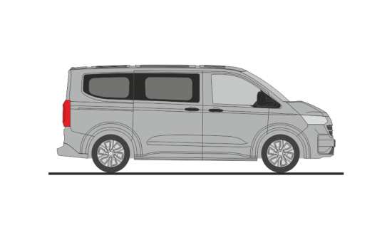 Rietze 11735 Volkswagen T7 Caravelle light grey metallic, 1:87 