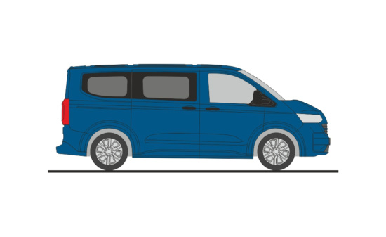 Rietze 11734 Volkswagen T7 Caravelle mid blue metallic, 1:87 