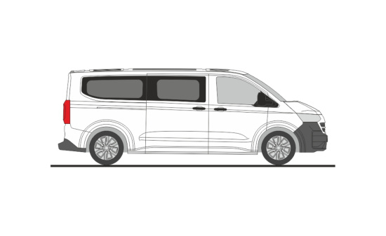 Rietze 11719 Volkswagen Transporter T7 Bus LR FD clear white, 1:87 