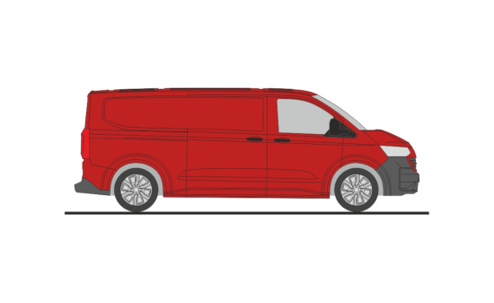 Rietze 11718 Volkswagen Transporter T7 Kasten LR FD intensive red, 1:87 