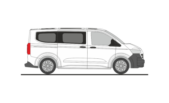 Rietze 11713 Volkswagen Transporter T7 Bus KR FD clear white, 1:87 