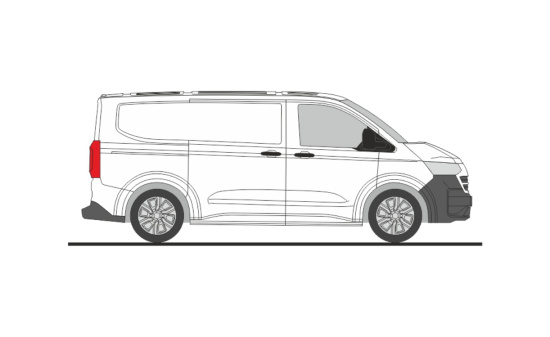 Rietze 11710 Volkswagen Transporter T7 Kasten KR FD clear white, 1:87 