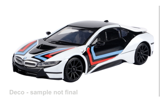 Motormax MOM79413 BMW i8 - weiss , Dekor - Vorbestellung 1:43