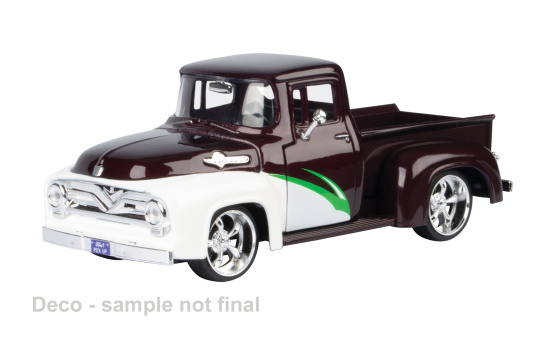 Motormax MOM79882 Ford F-100 Pick Up - dunkelrot , weiss - Vorbestellung 1:24
