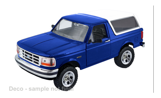 Motormax MOM79399BLUE Ford Bronco - blau , weiss - Vorbestellung 1:24