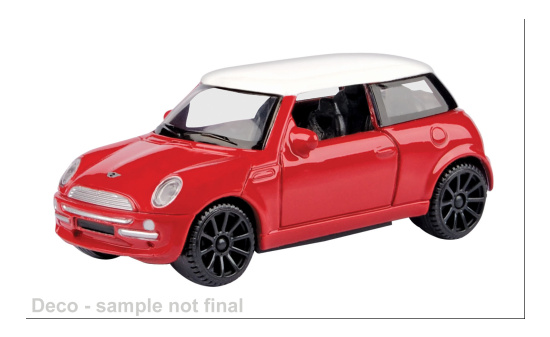 Motormax MOM4037 Mini Cooper - rot , weiss - Vorbestellung 1:43