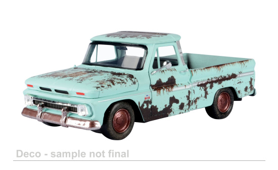 Motormax MOM79073 Chevrolet C10 Fleetside Pick Up - türkis , Dekor - Vorbestellung 1:24
