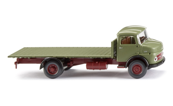 Wiking 085203 Flachpritschen-Lkw (MB Kurzhauber) - schilfgrün 1:87
