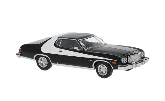 Brekina BRE19735 Ford Gran Torino - schwarz , weiss 1:87